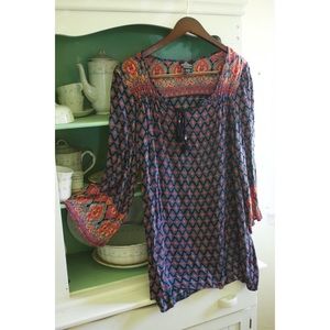 Long sleeve boho dress